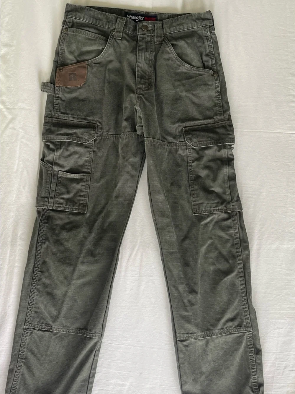 Wrangler Riggs Workwear Ripstop Cargo Pants Olive Green 30x30 103W060LD